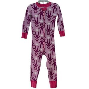 Hanna Andersson Waffle Knit Thermal PJ Pajama Sleeper Size 90